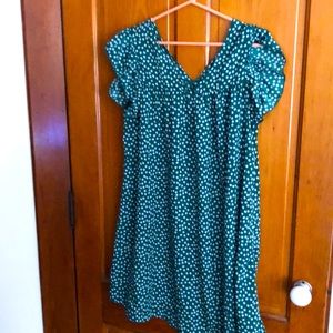 Light weight green patterned dress